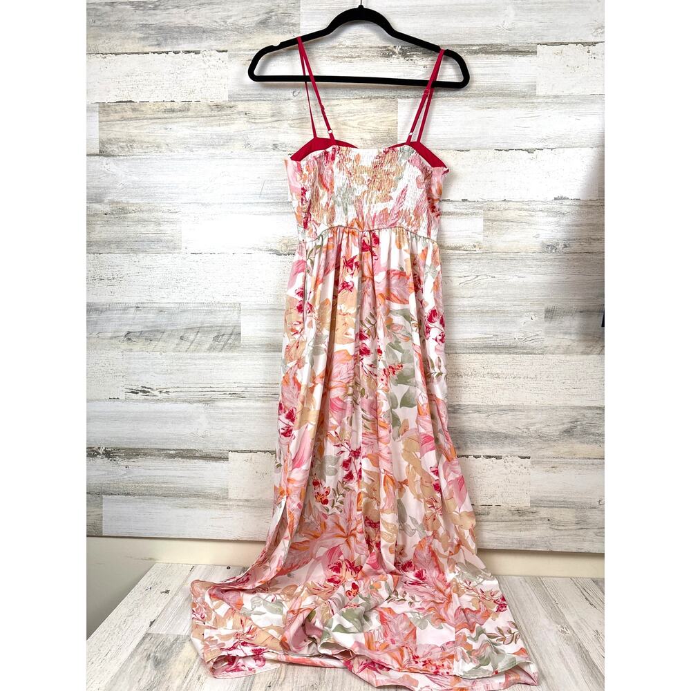 Band Of The Free Womens S Multi Floral Bustier Sleeveless Maxi Summer Dress - Picture 2 of 3